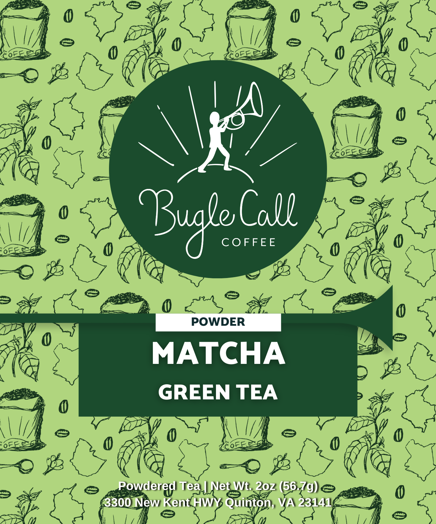 Matcha Powdered Green Tea – Bugle Call Coffee