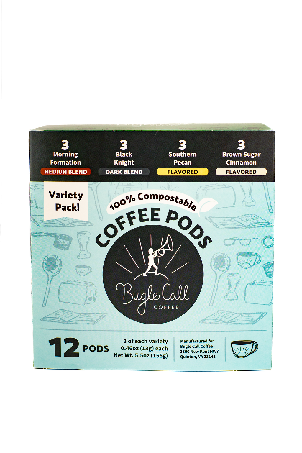 Compostable Single Serve Coffee Pods – Bugle Call Coffee